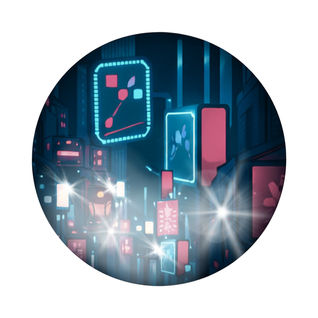 Illustration of light clutter in a city street